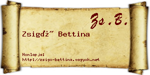 Zsigó Bettina névjegykártya
