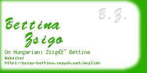 bettina zsigo business card